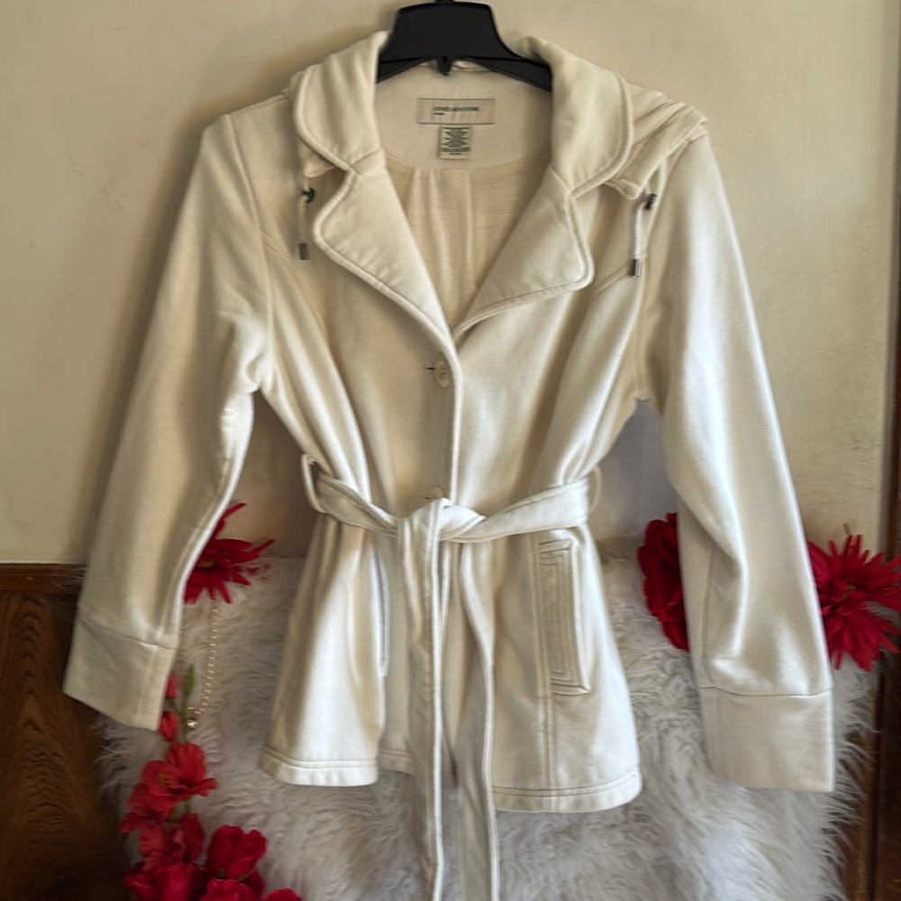 Women's Cream Jacket with Belt